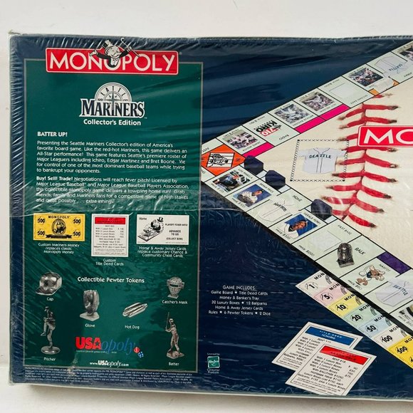 Vintage Monopoly Seattle Mariners MLB Collector's Edition Board Game New Sealed - Picture 6 of 7